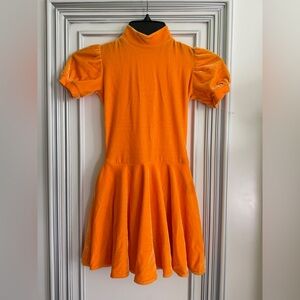 Orange Kids Velvet Dance Dress